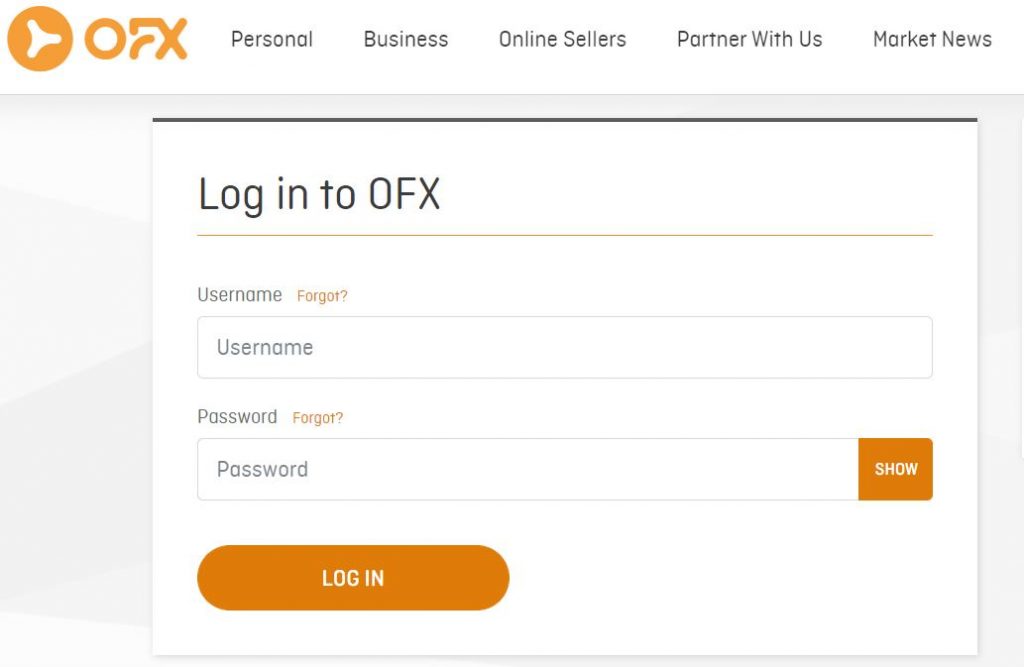 OFX Login