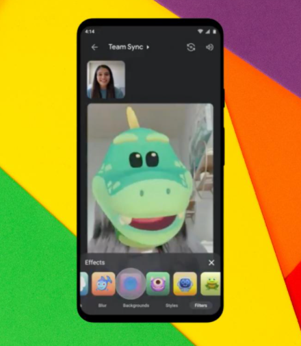 Google Meet Adds Filters and Effects to Mobile App