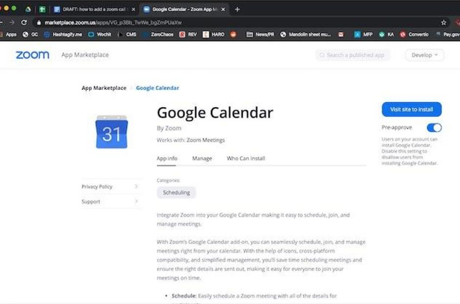 Manually Add Zoom Invite Link in Google Calendar